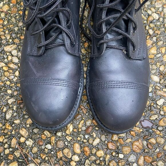 Vintage 1983 New Old Stock ANSI cap toe steel toe military combat biker boots 8N main image 5